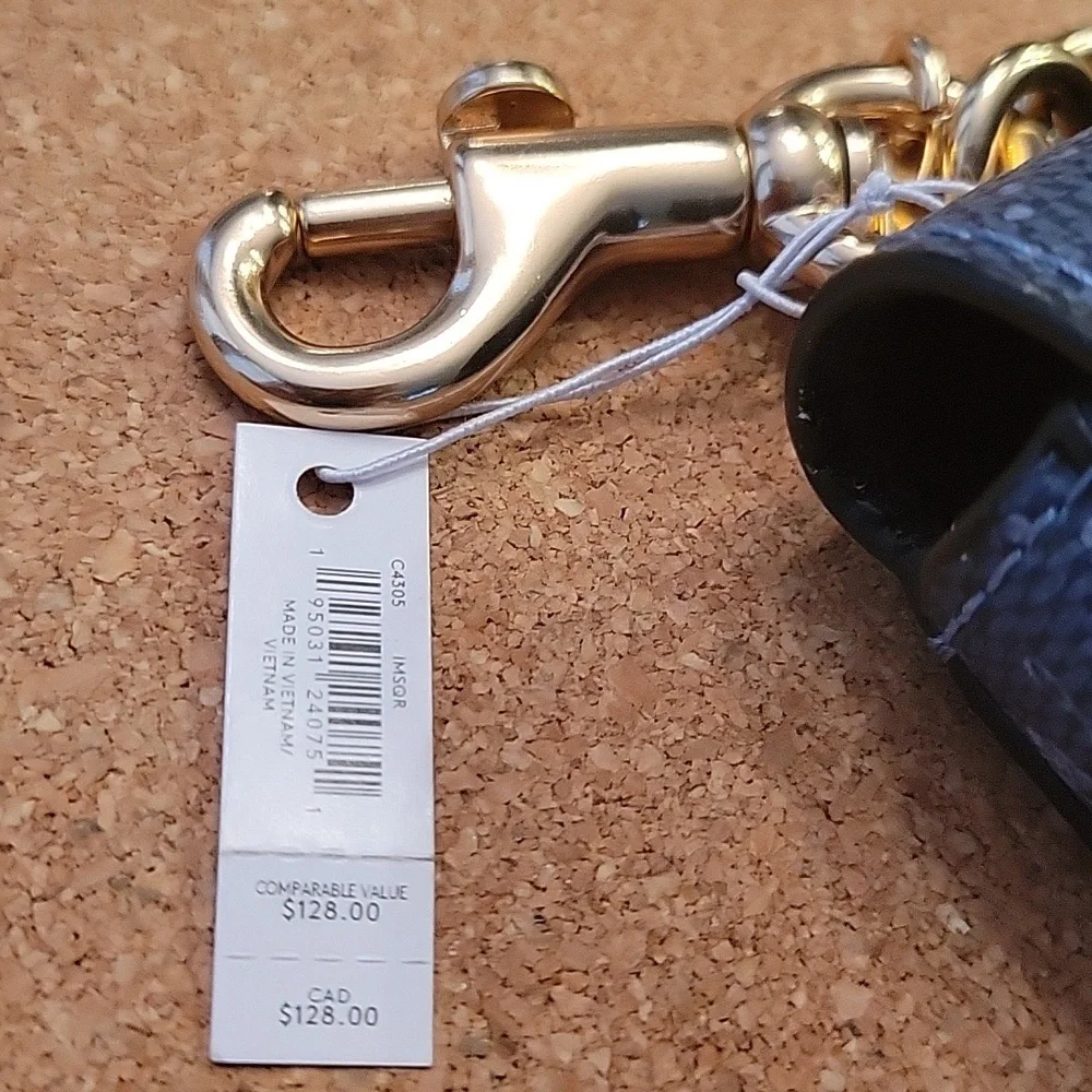 NWT Coach Horse 🐎 and Buggy Blue snapped pouch with keychain and hook - Picture 2 of 8